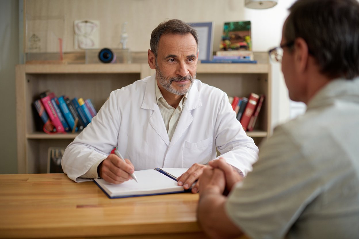 Мужчина на консультации врача